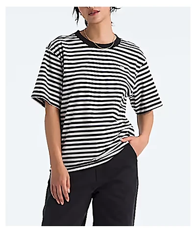 The North Face TNF Black & White Dune Stripe T-Shirt