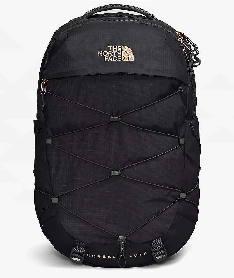 The North Face Women's Borealis Luxe Black & Burnt Coral Backpack