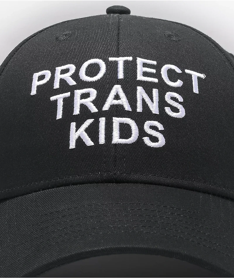 The Phluid Project Protect Trans Kids Black Strapback Hat