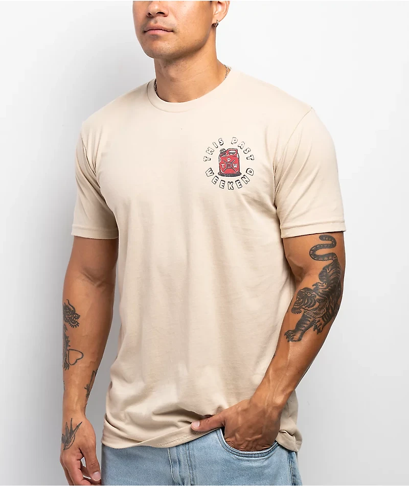 Theo Von Out Of Gas Tan T-Shirt