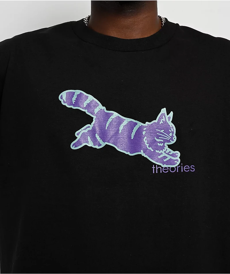 Theories Conscious Kitty Black T-Shirt