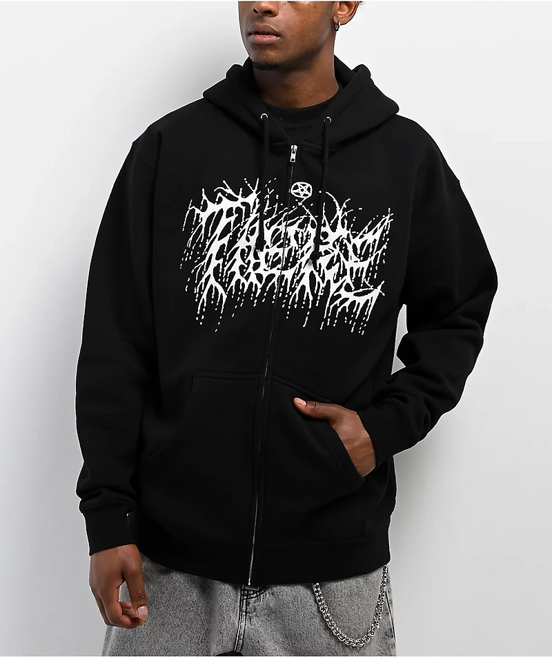 There Loud Black Zip Hoodie