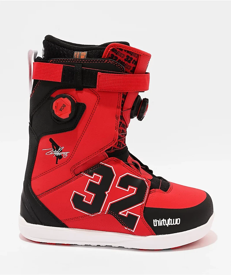 ThirtyTwo Powell Lashed Double BOA® White & Black Snowboard Boots 2026