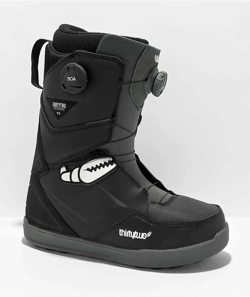 ThirtyTwo x Crab Grab Lashed Double Boa Black Snowboard Boots 2023