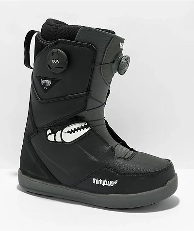 ThirtyTwo x Crab Grab Lashed Double Boa Black Snowboard Boots 2023