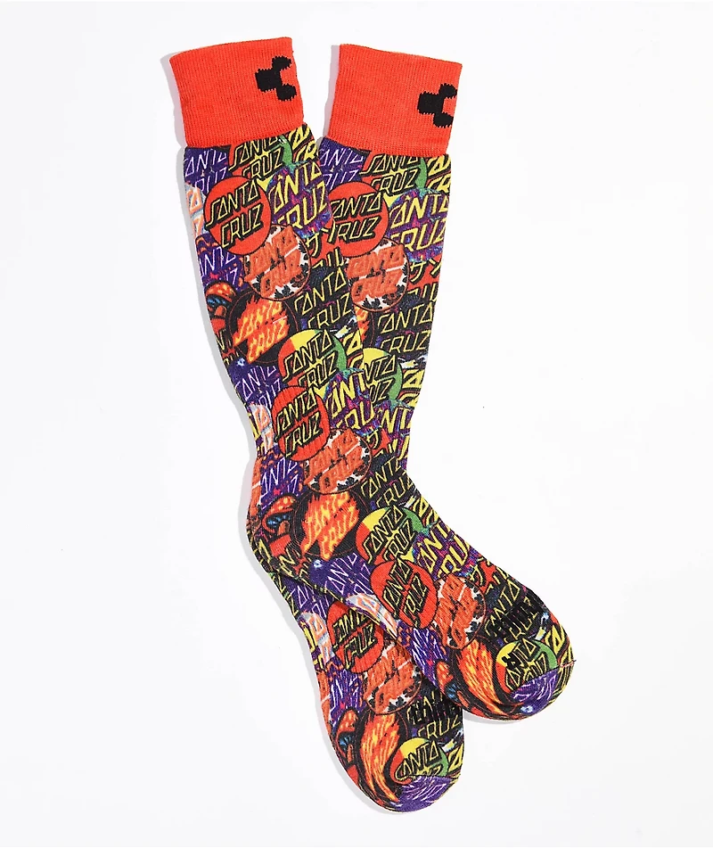 ThirtyTwo x Santa Cruz Red Snowboard Socks