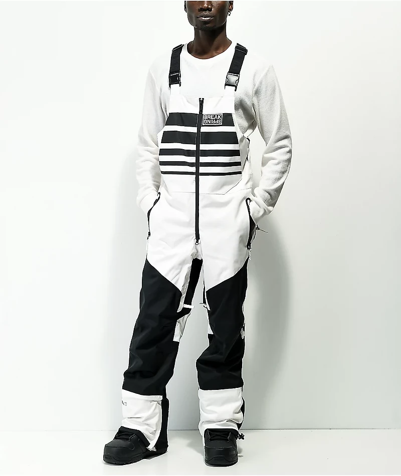 ThirtyTwo x Spring Break Black & White 20K Bib Snowboard Pants