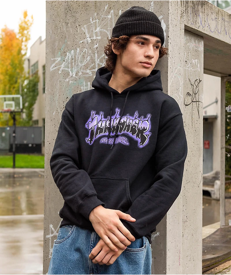 Thrasher Airbrush Black & Purple Hoodie