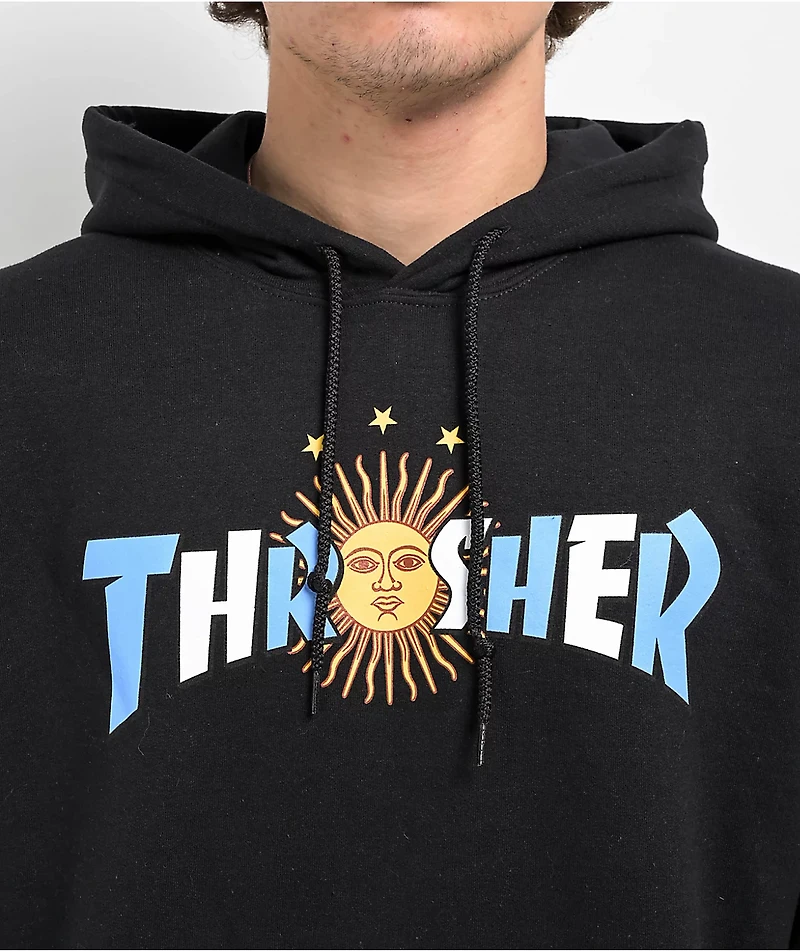 Thrasher Argentina Estrella Black Hoodie