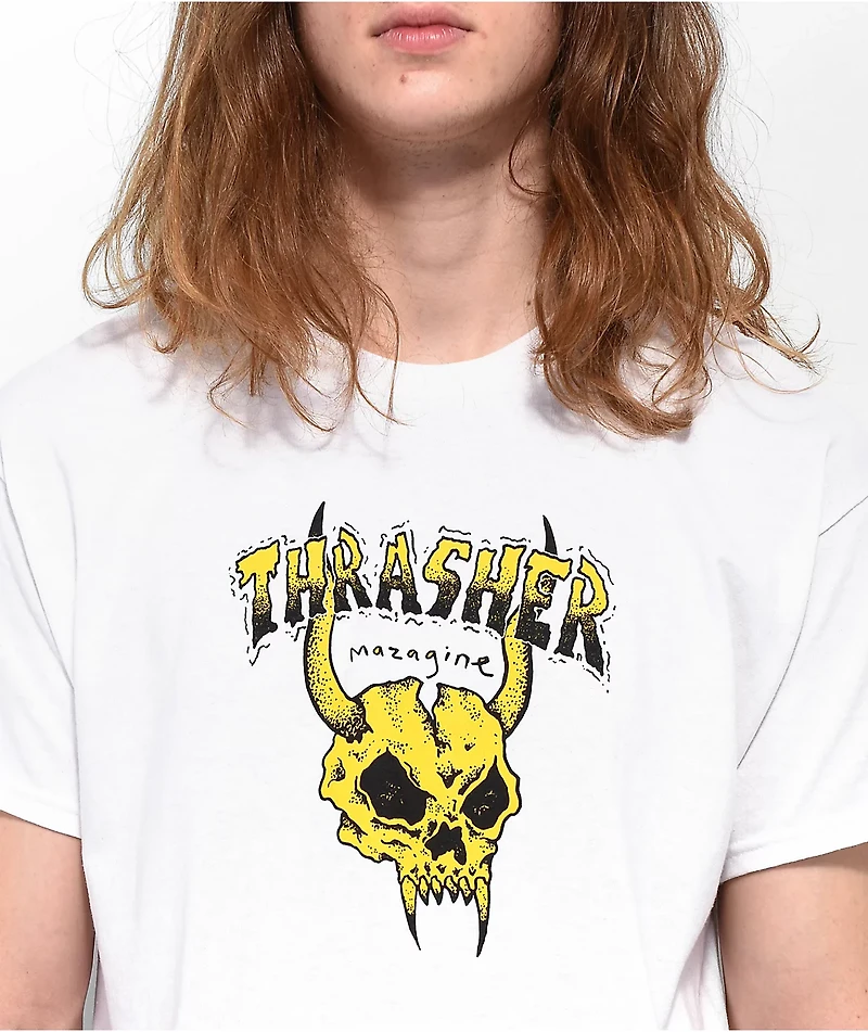 Thrasher Barbarian White T-Shirt