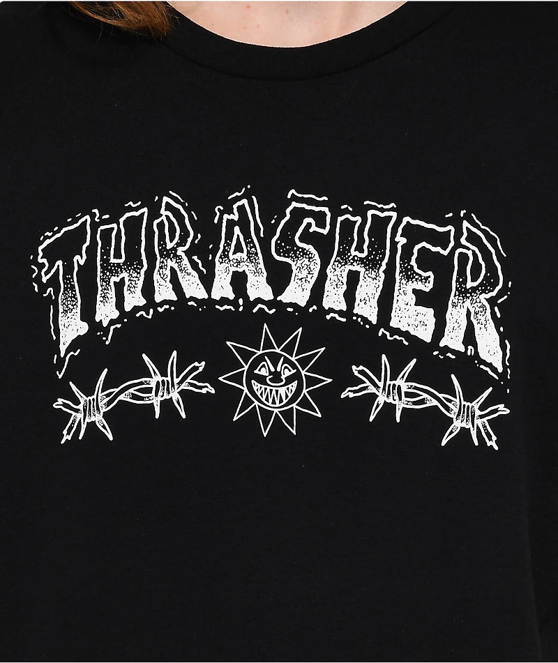Thrasher Barbed Wire Black T-Shirt