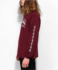 Thrasher Barbed Wire Maroon Long Sleeve T-Shirt