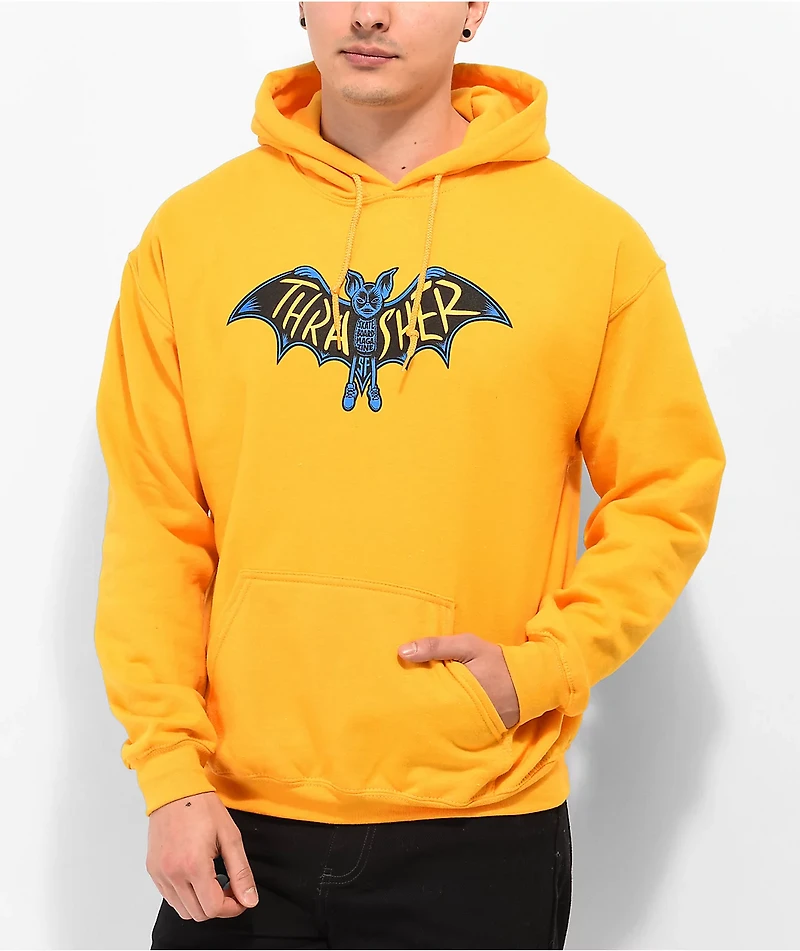 Thrasher Bat Gold Hoodie