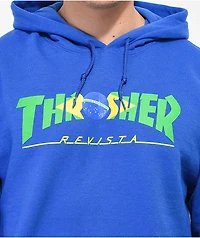 Thrasher Brazil Revista Blue Hoodie
