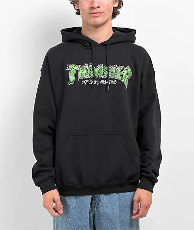 Thrasher Brick Black Hoodie