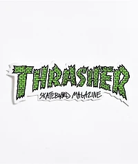 Thrasher Bricks Green Sticker