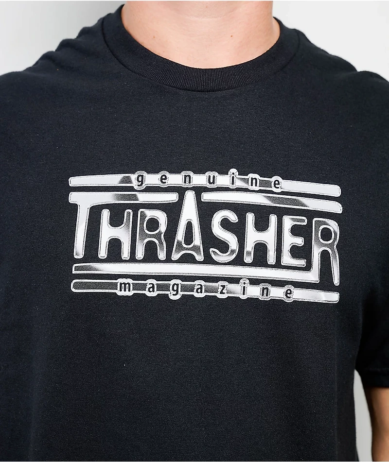Thrasher Chrome Genuine Magazine Black T-Shirt