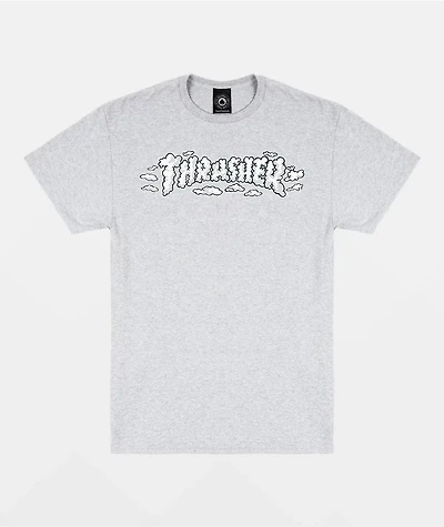 Thrasher Clouds By Spanky Grey T-Shirt