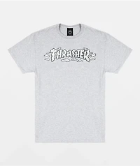Thrasher Clouds By Spanky Grey T-Shirt