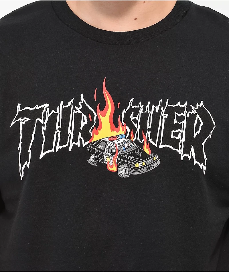 Thrasher Cop Car Black T-Shirt