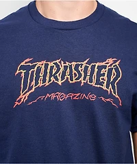 Thrasher Cracked Navy T-Shirt