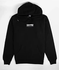 Thrasher Embroidered Heavyweight Black Hoodie