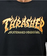 Thrasher Fire Logo Black T-Shirt