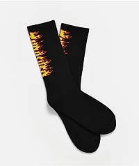 Thrasher Flame Black Crew Socks
