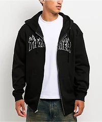 Thrasher Flame Black Zip Hoodie