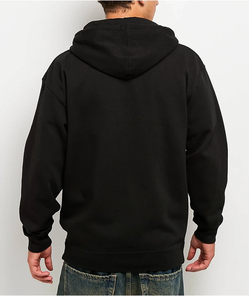 Thrasher Flame Black Zip Hoodie