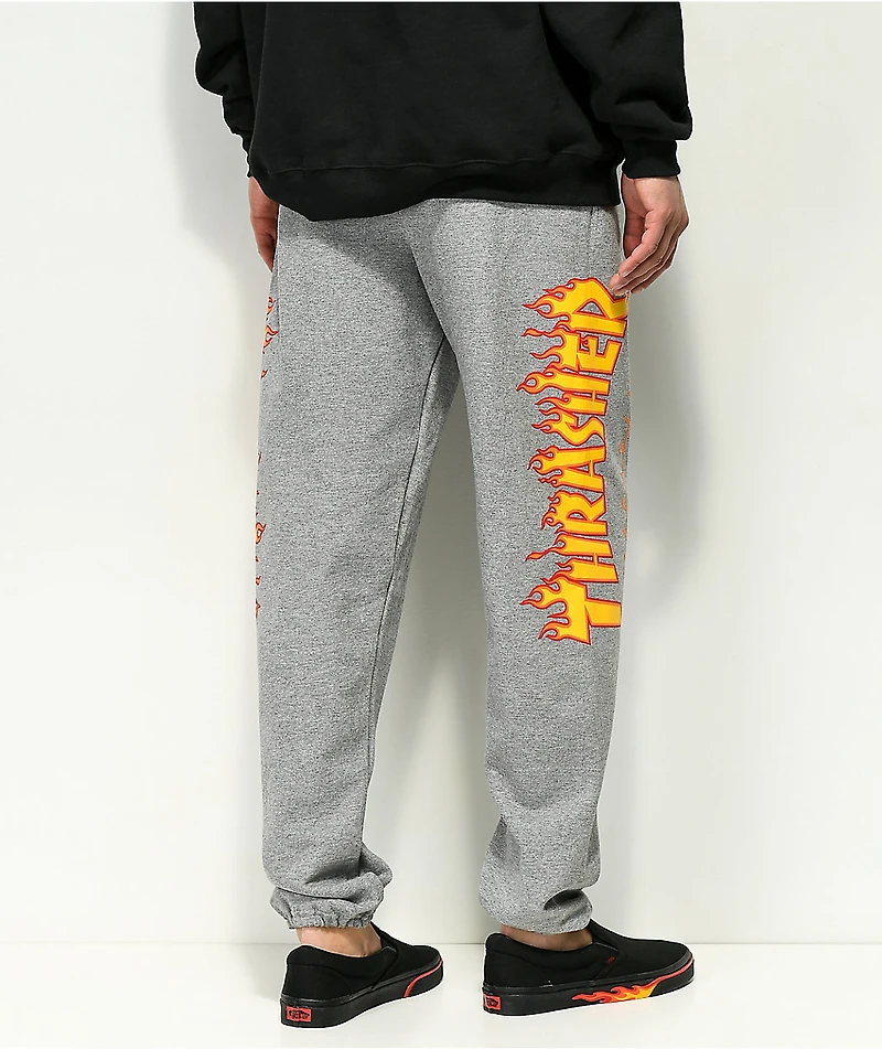 Thrasher Flame Grey Sweatpants