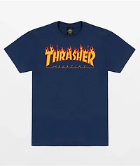 Thrasher Flame Navy T-Shirt