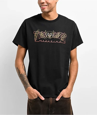 Thrasher Gato Black T Shirt