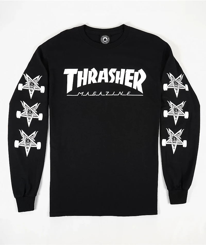 Thrasher Goat Black Long Sleeve T-Shirt