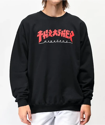 Thrasher Godzilla Black Crewneck Sweatshirt