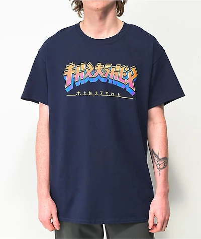 Thrasher Godzilla Burst Navy T-Shirt