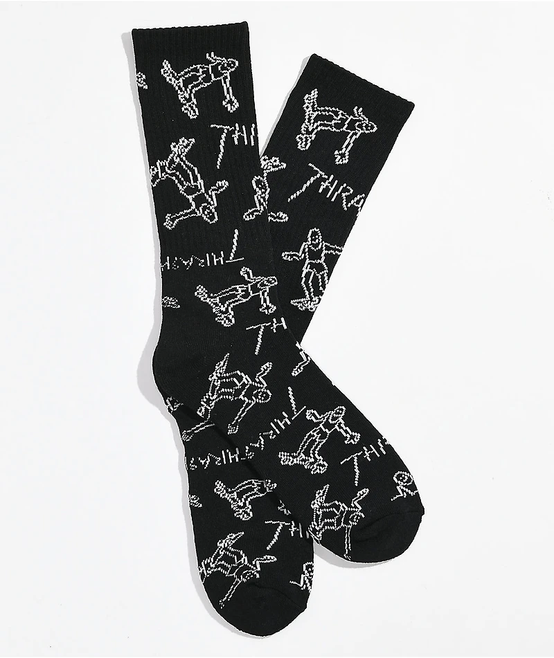 Thrasher Gonz Logo Black Crew Socks