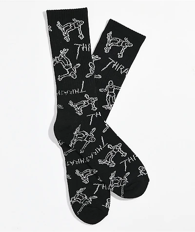 Thrasher Gonz Logo Black Crew Socks