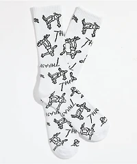 Thrasher Gonz Logo White Crew Socks