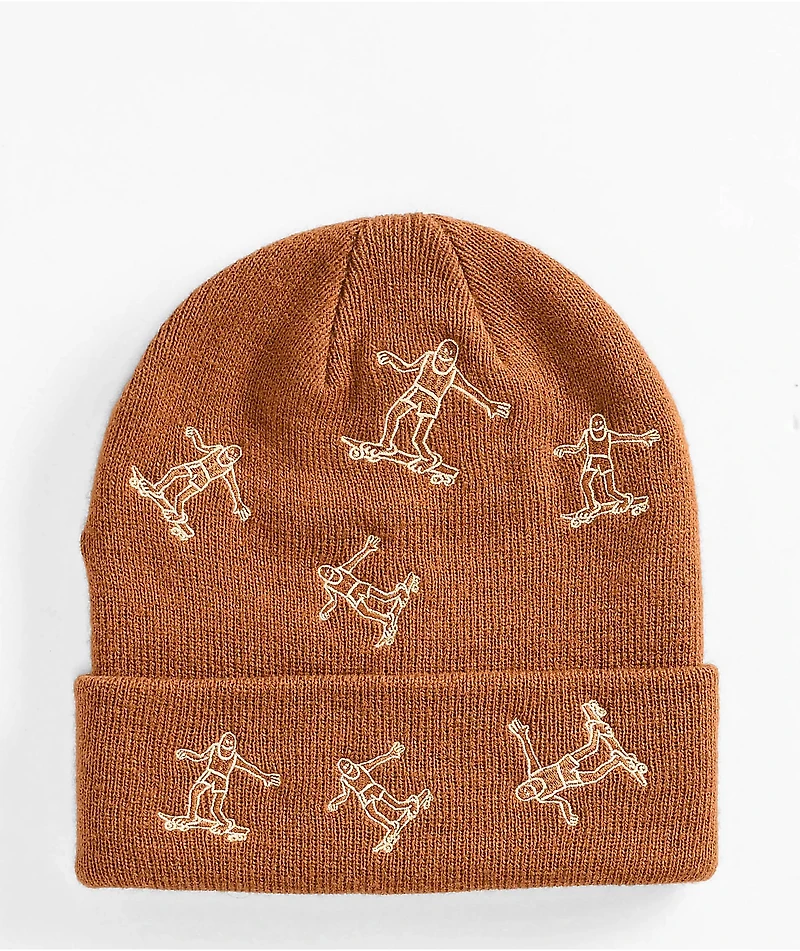 Thrasher Gonz Pattern Brown Beanie