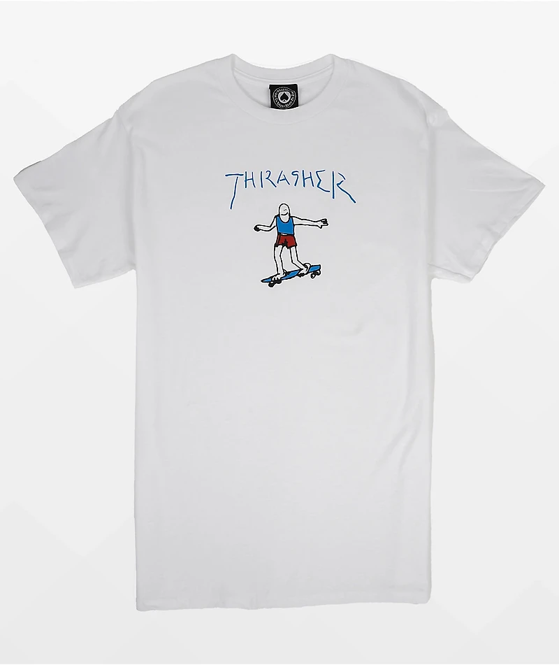 Thrasher Gonz White, Red & Blue T-Shirt