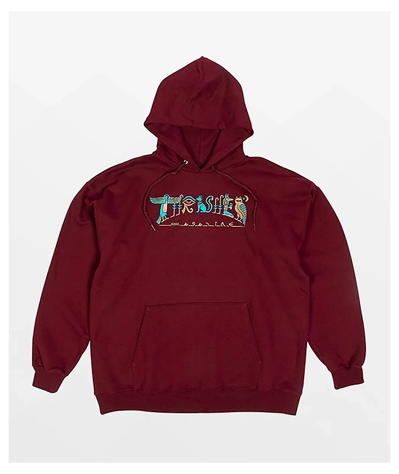 Thrasher Hieroglyphic Maroon Hoodie