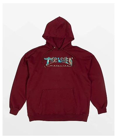 Thrasher Hieroglyphic Maroon Hoodie