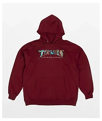 Thrasher Hieroglyphic Maroon Hoodie