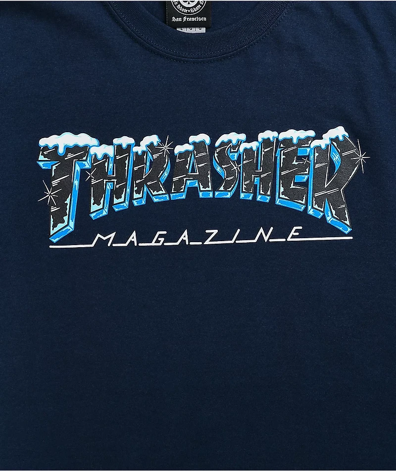 Thrasher Ice Navy T-Shirt