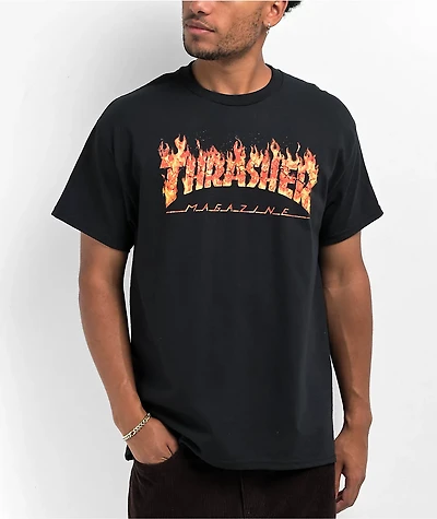 Thrasher Inferno Black T-Shirt