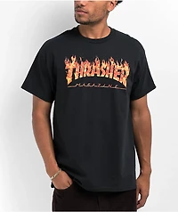 Thrasher Inferno Black T-Shirt