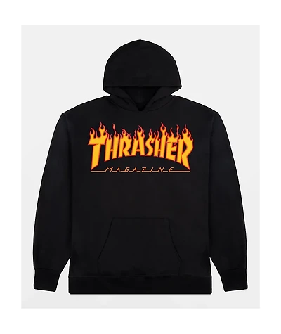Thrasher Kids Flame Black Hoodie