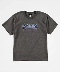 Thrasher Kids Flame Logo Grey T-Shirt