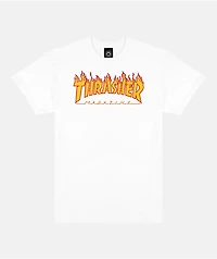 Thrasher Kids Flame White T-Shirt
